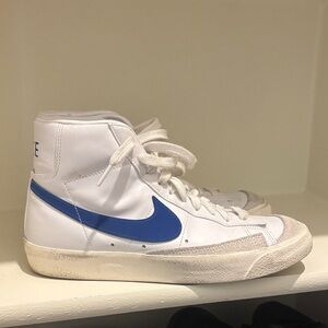 Nike White and Blue High-Tops